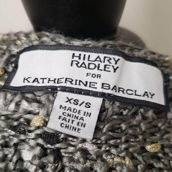 Stripe Knit Poncho Sweater - Picture 6 of 9